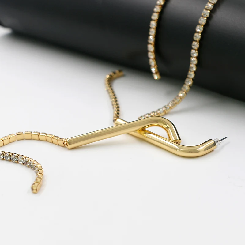 Cluaise cluaise meta rhinestone