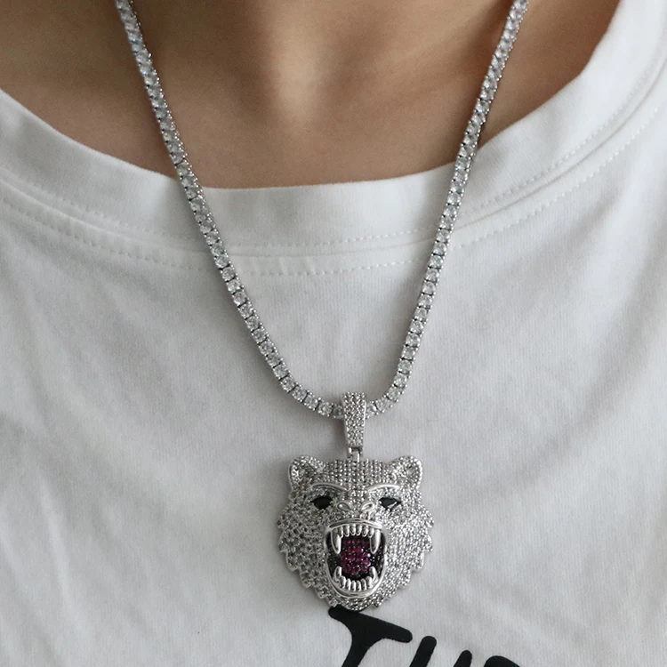Roaring Bear Hip Hop Pendant